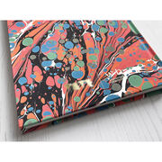 JMW Turner inspired marbled red notebook
